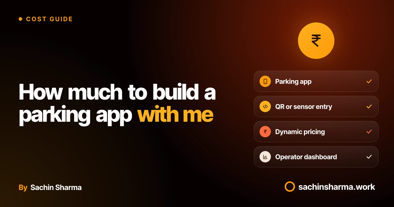 Parking app with mobile, payment, sensor and dashboard elements