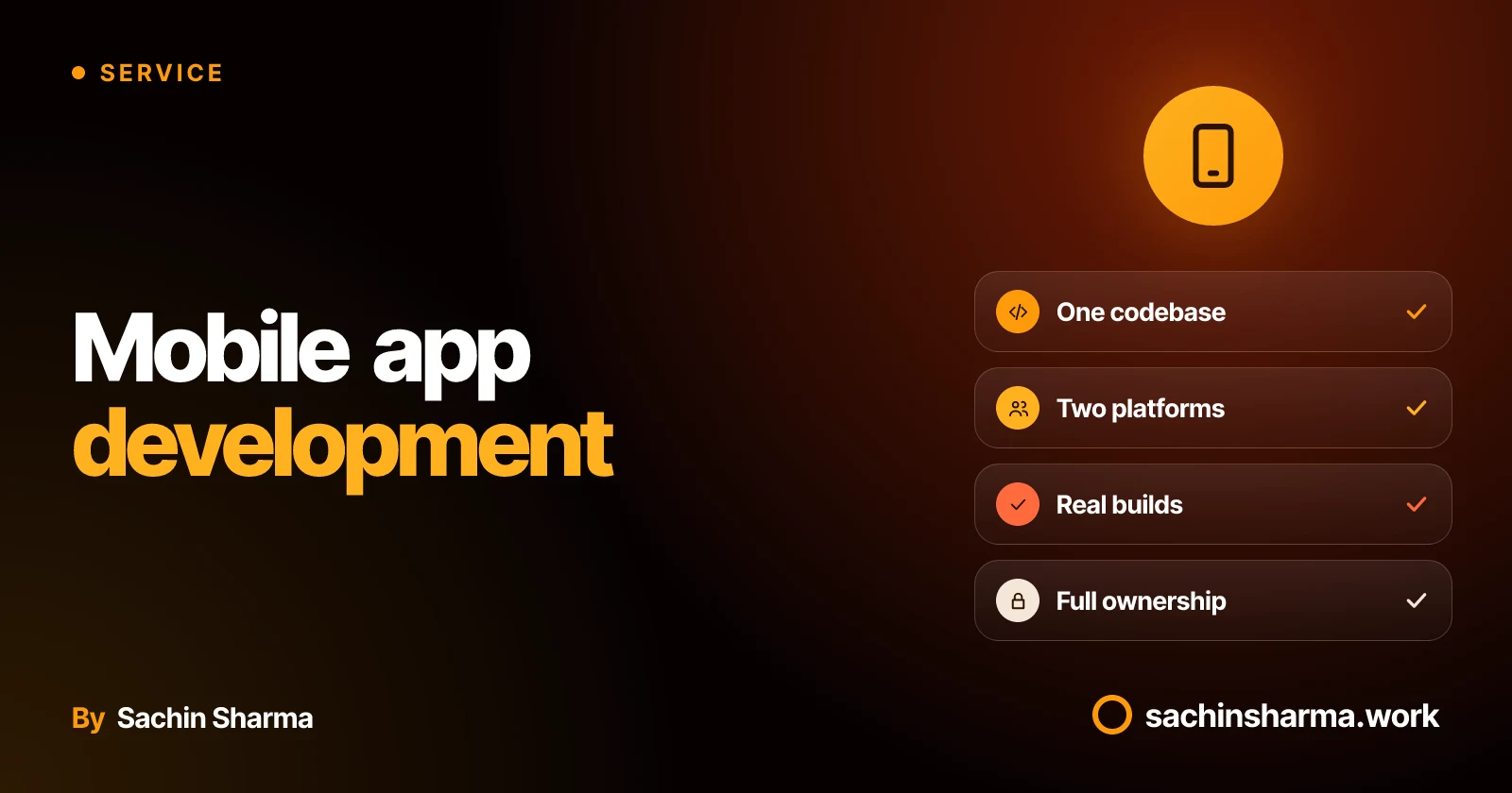 Mobile app development with full ownership and real progress checks